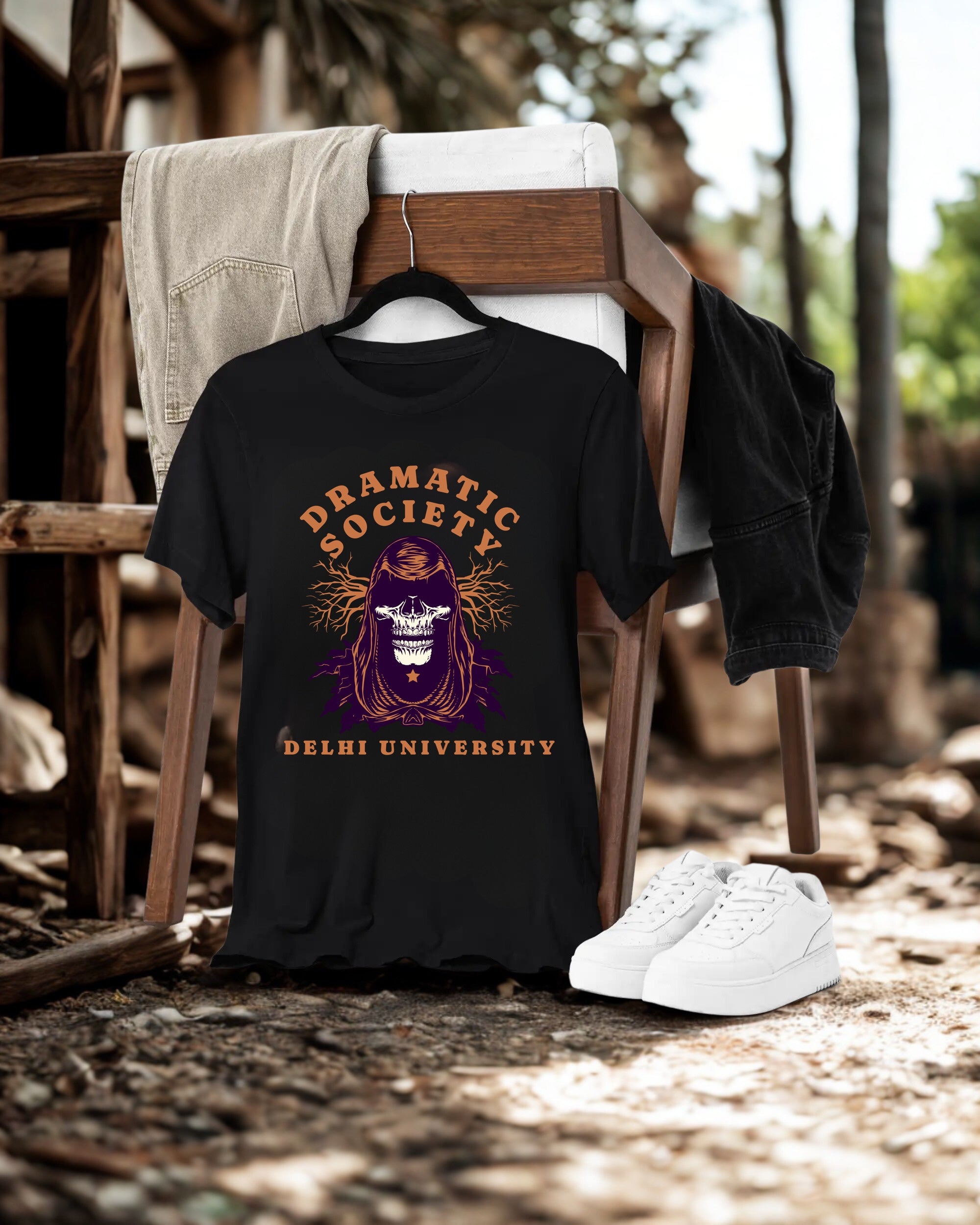 Dramatic Society Delhi University Unisex Round Neck Normal Fit T-shirt