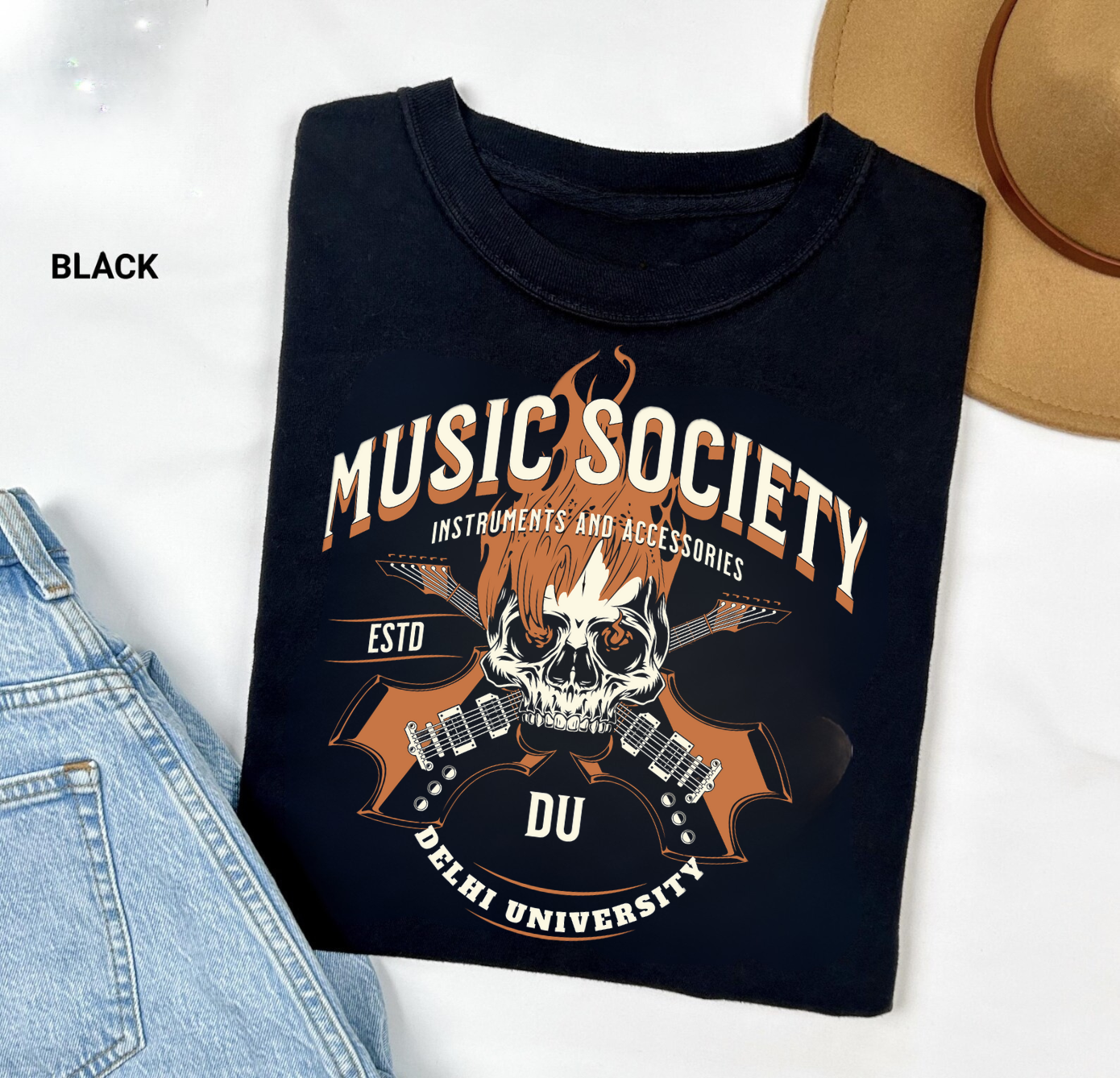 Music Society Delhi University Unisex Round Neck Normal Fit
